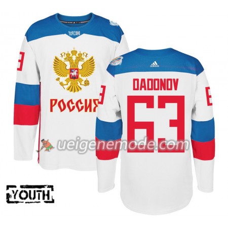 Russland Trikot Evgenii Dadonov 63 2016 World Cup Kinder Weiß Premier